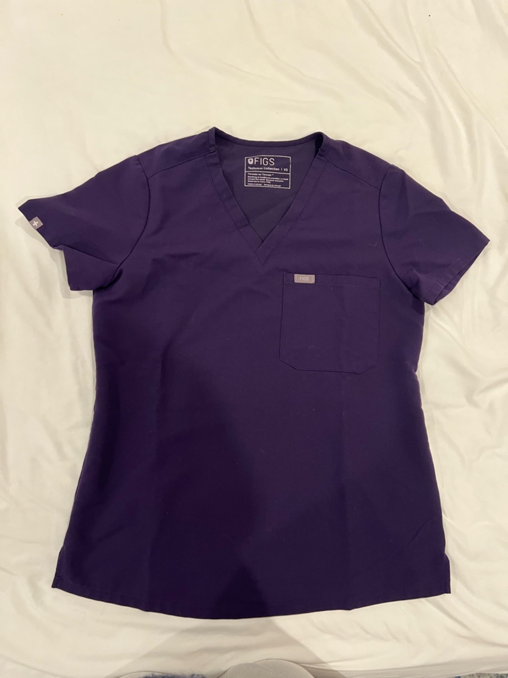 Figs Purple Jam Catarina One Pocket Scrub Top